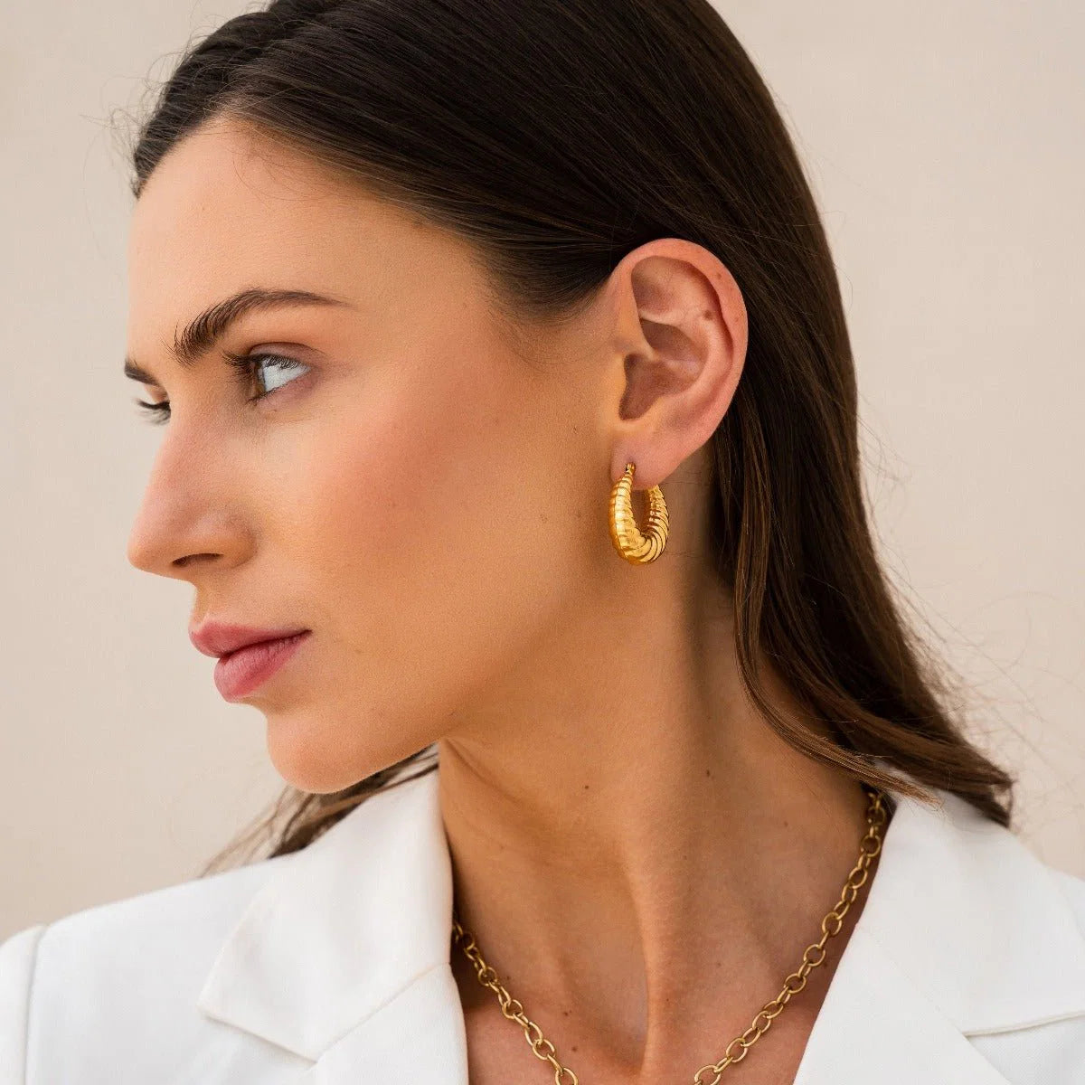 Croissant Hoop Earrings
