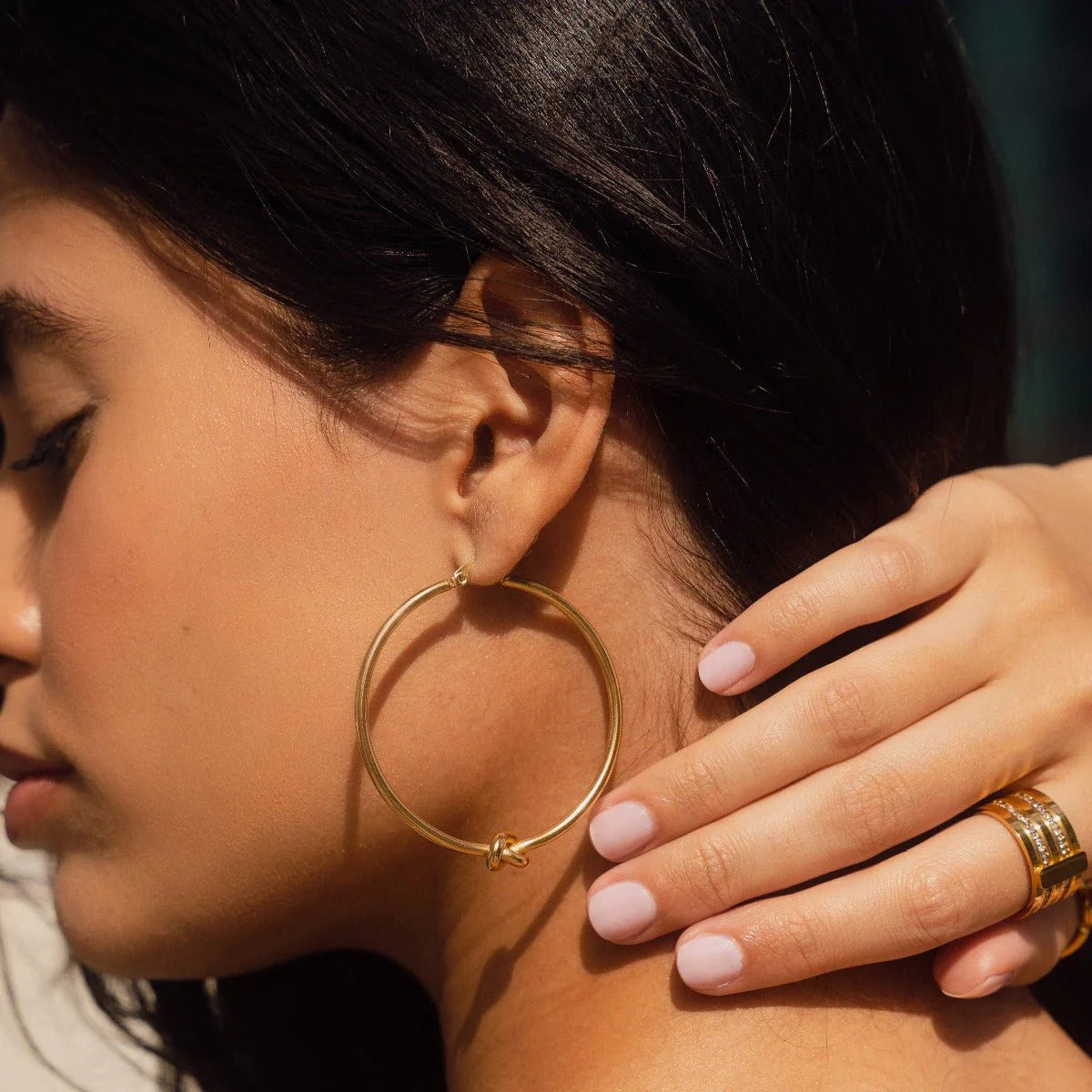 Knot Hoop Earrings