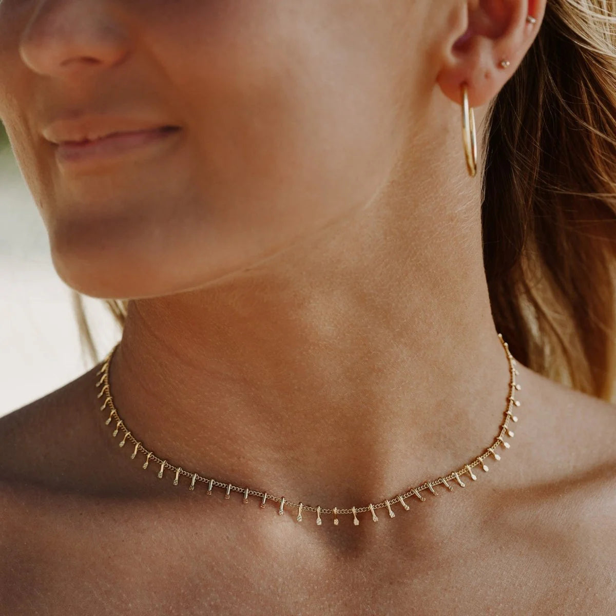 Choker Necklace 18K Gold Plated
