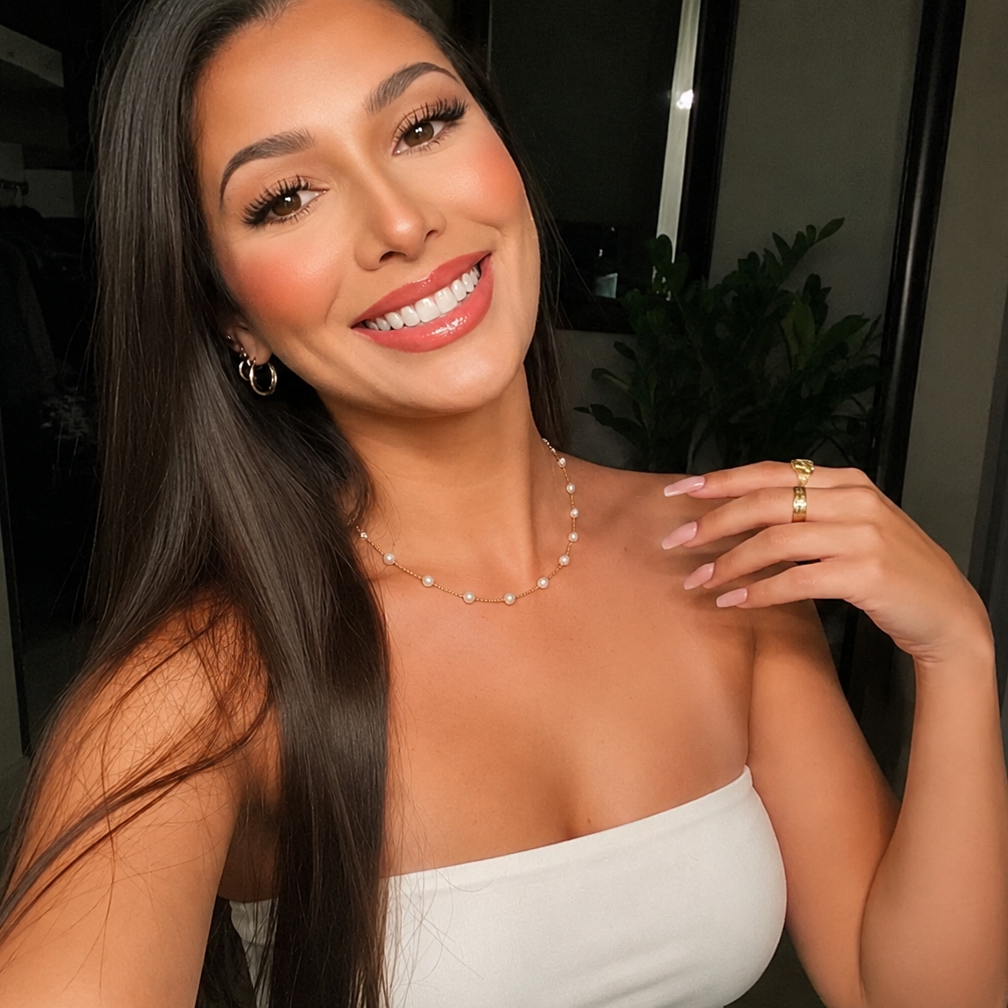 Pearls Necklace, 18k gold-plated
