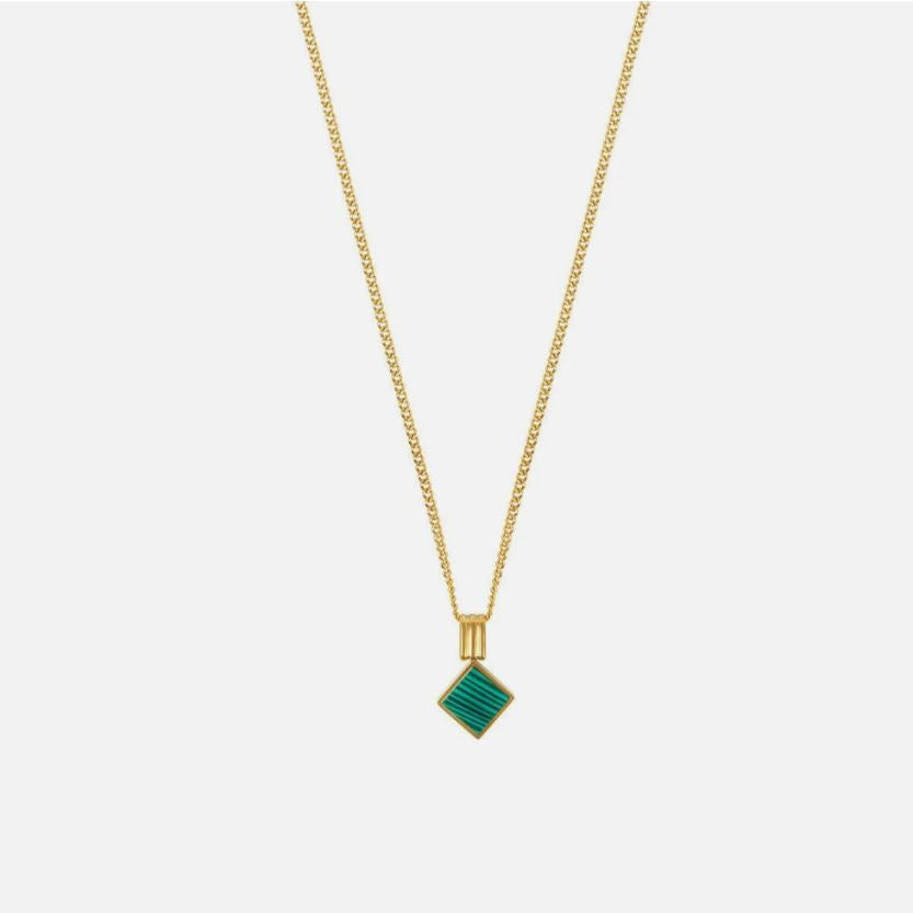 Green marbled stone Necklace