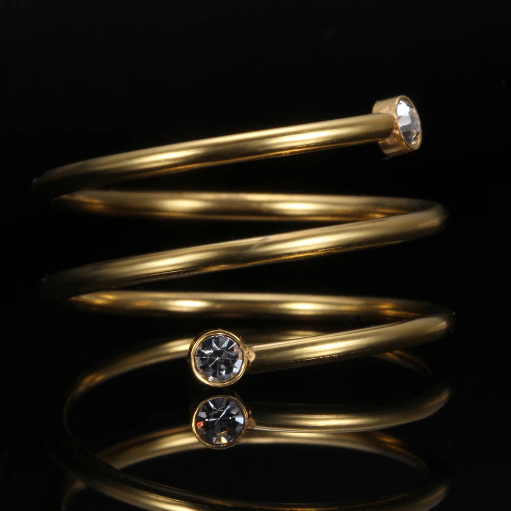 Spiral Ring, 18K Gold-Plated