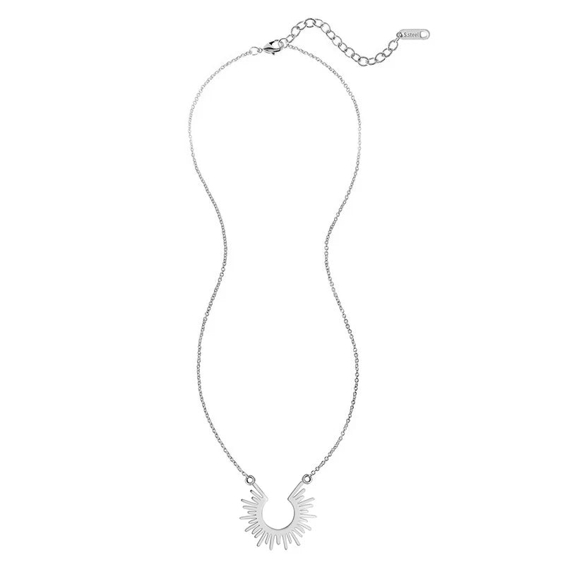 Sun Necklace, 18K Gold-Plated