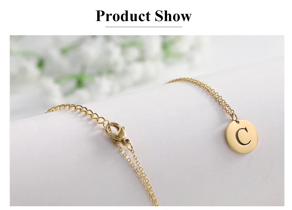 Letter Necklace, 18K Gold-Plated