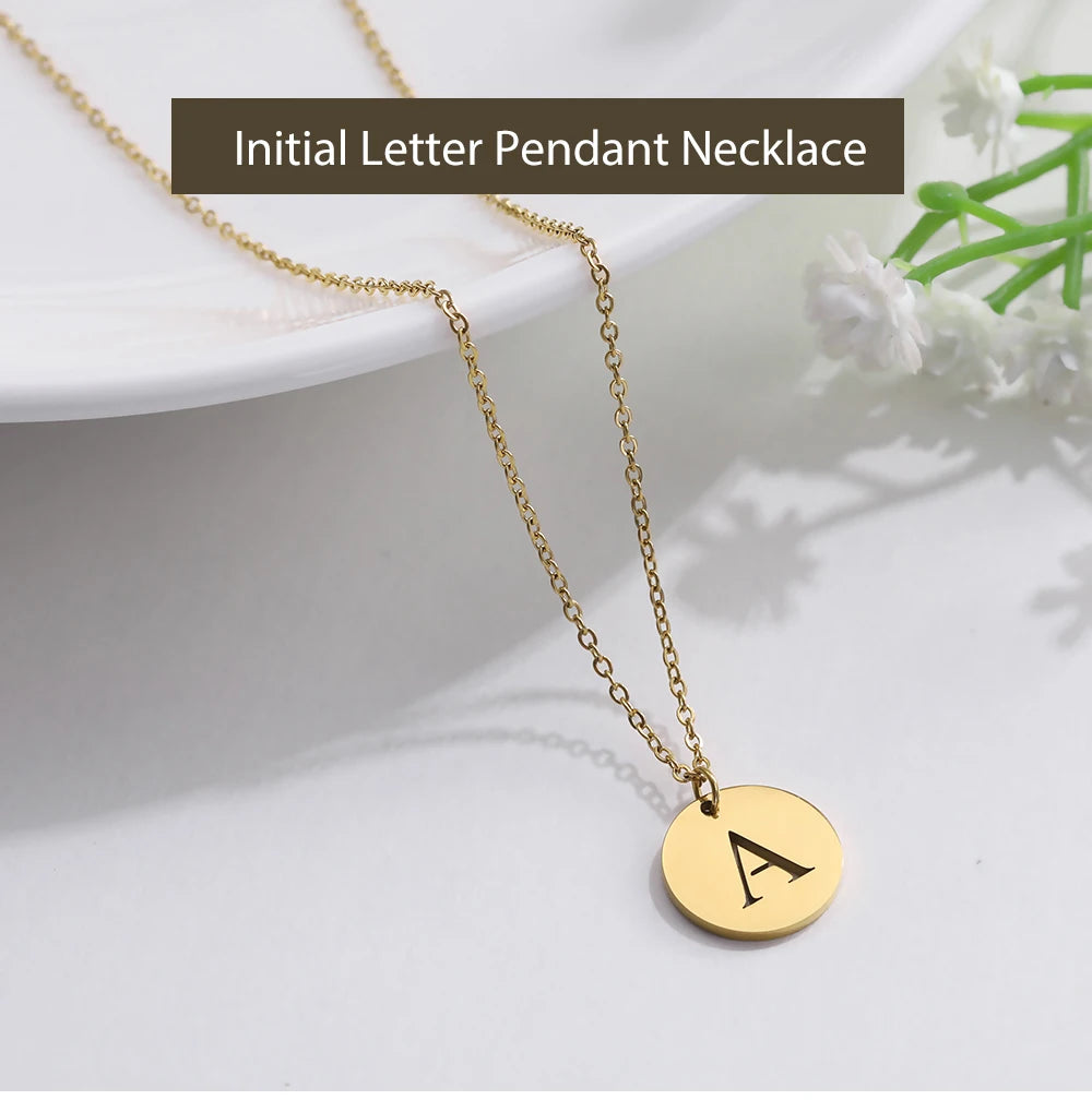Letter Necklace, 18K Gold-Plated
