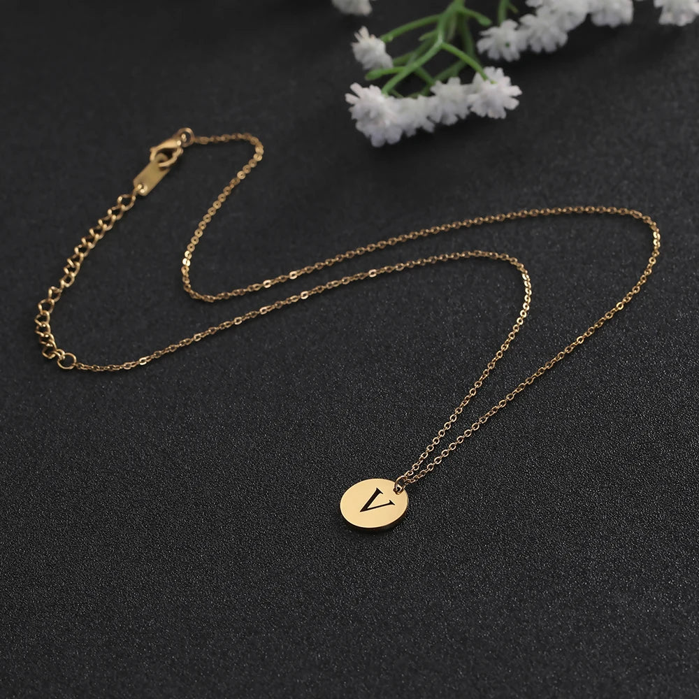 Letter Necklace, 18K Gold-Plated