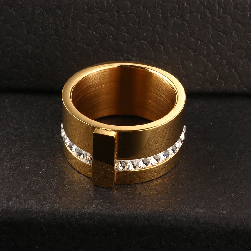 Zirconia Ring, 18K Gold-Plated