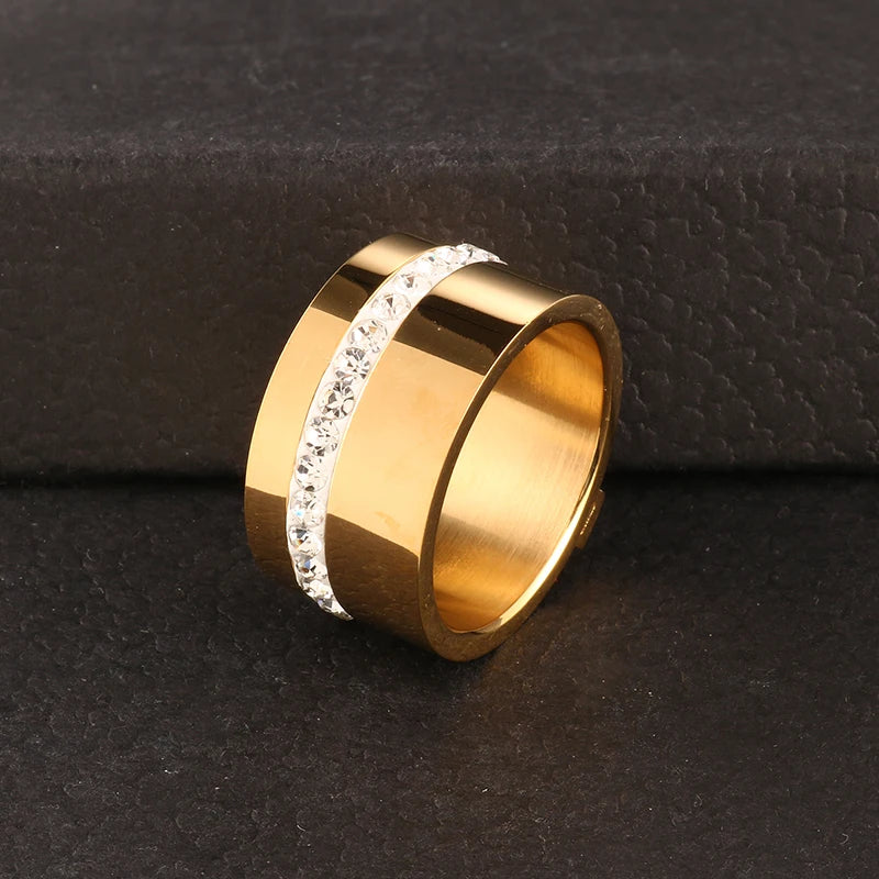 Zirconia Ring, 18K Gold-Plated