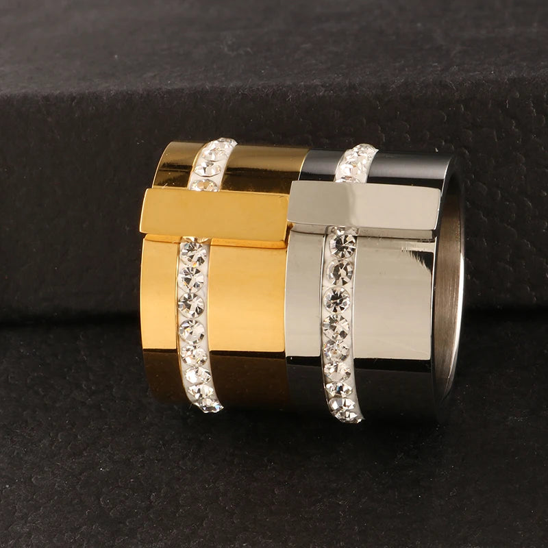 Zirconia Ring, 18K Gold-Plated