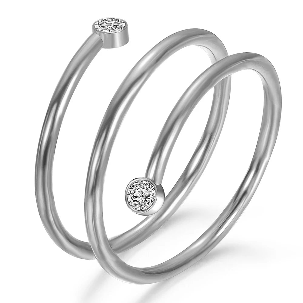 Spiral Ring, 18K Gold-Plated