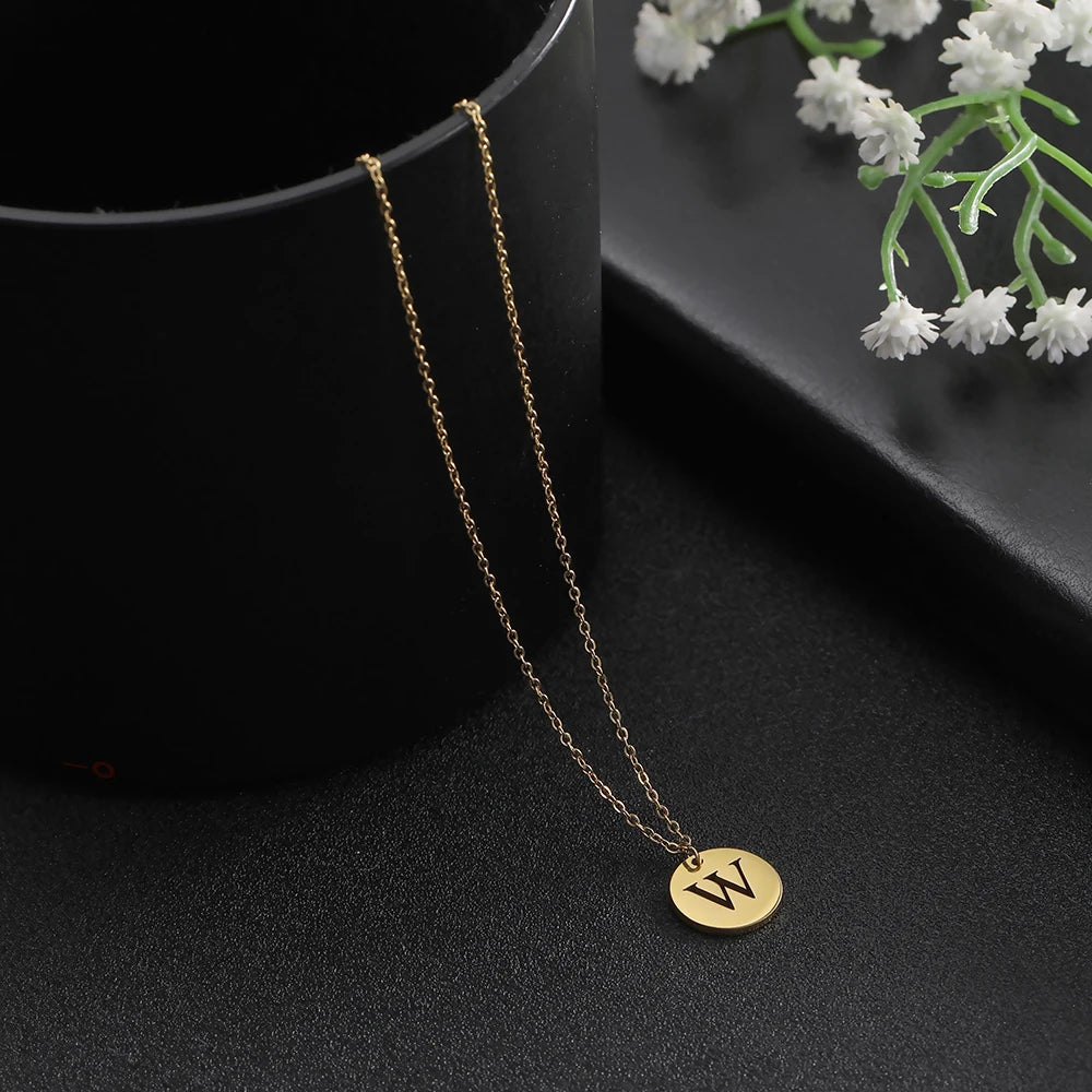 Letter Necklace, 18K Gold-Plated