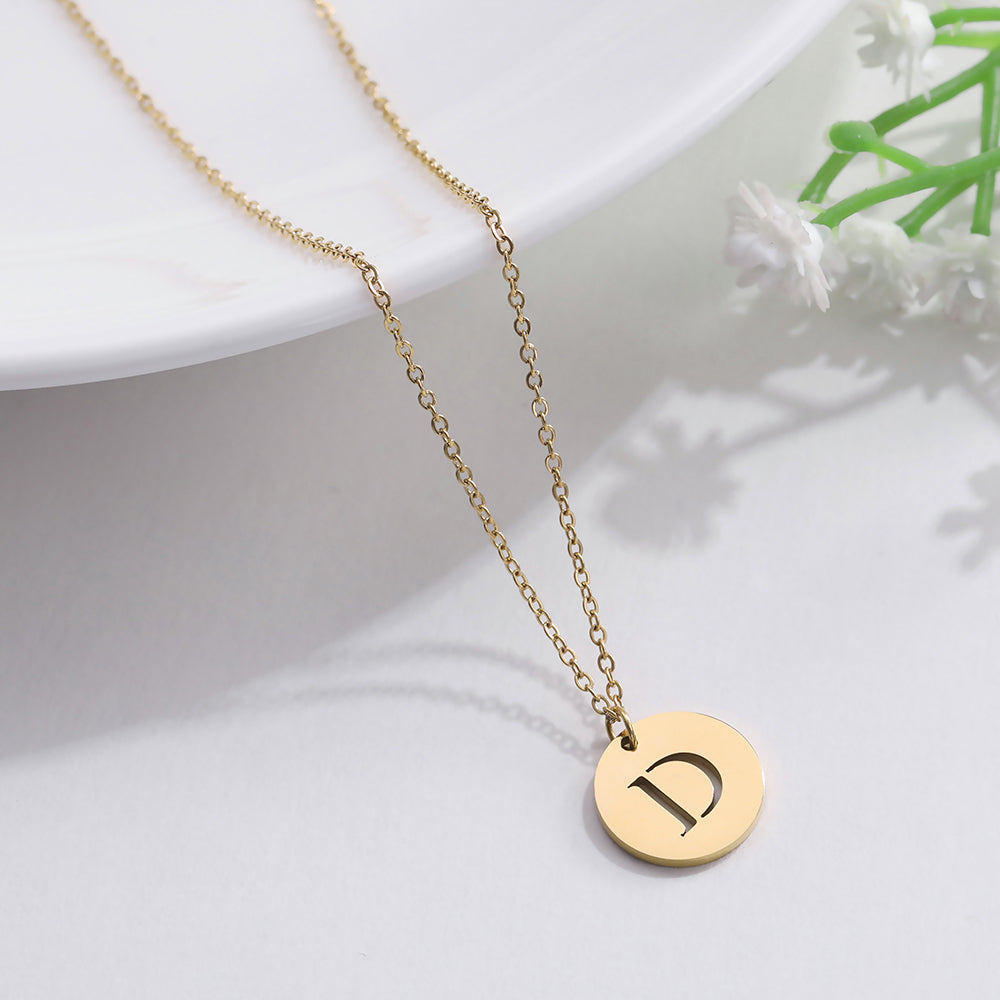 Letter Necklace, 18K Gold-Plated