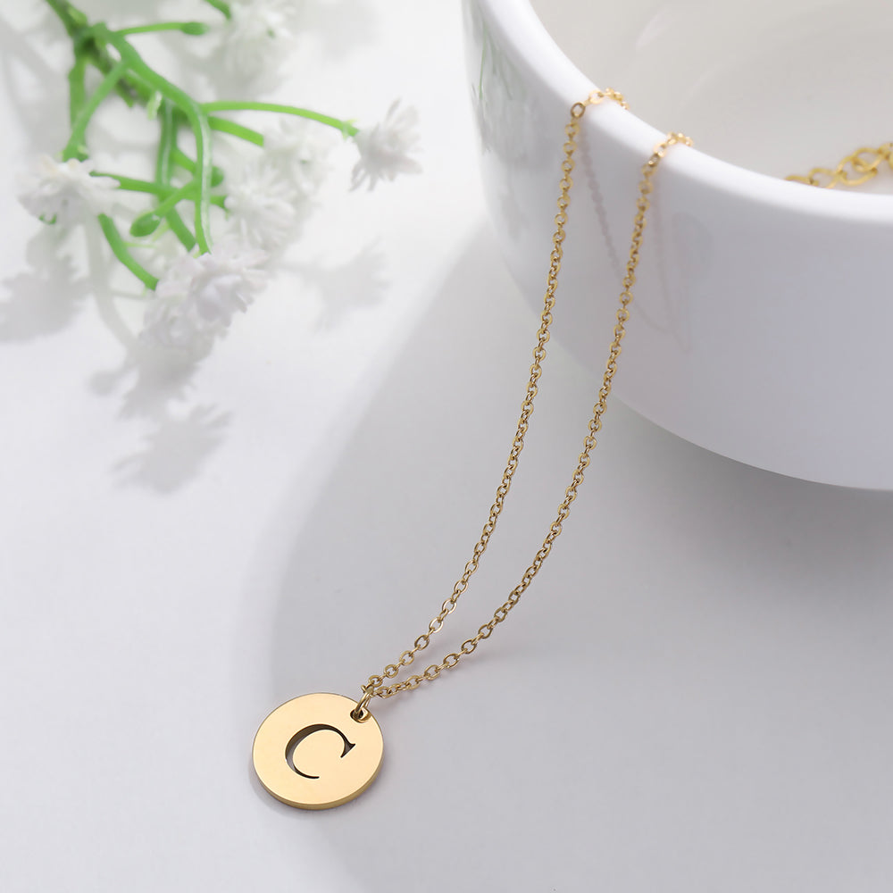 Letter Necklace, 18K Gold-Plated