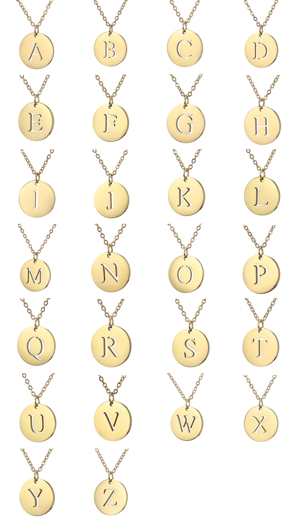 Letter Necklace, 18K Gold-Plated