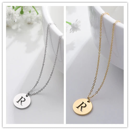 Letter Necklace, 18K Gold-Plated