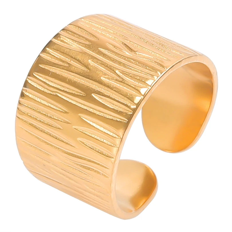 Rustic Ring, 18K Gold-Plated Adjustable
