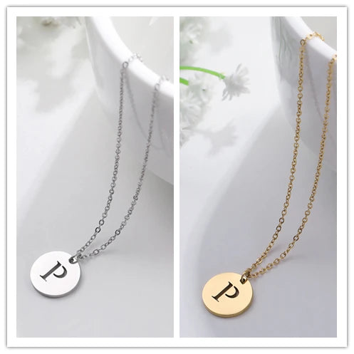 Letter Necklace, 18K Gold-Plated