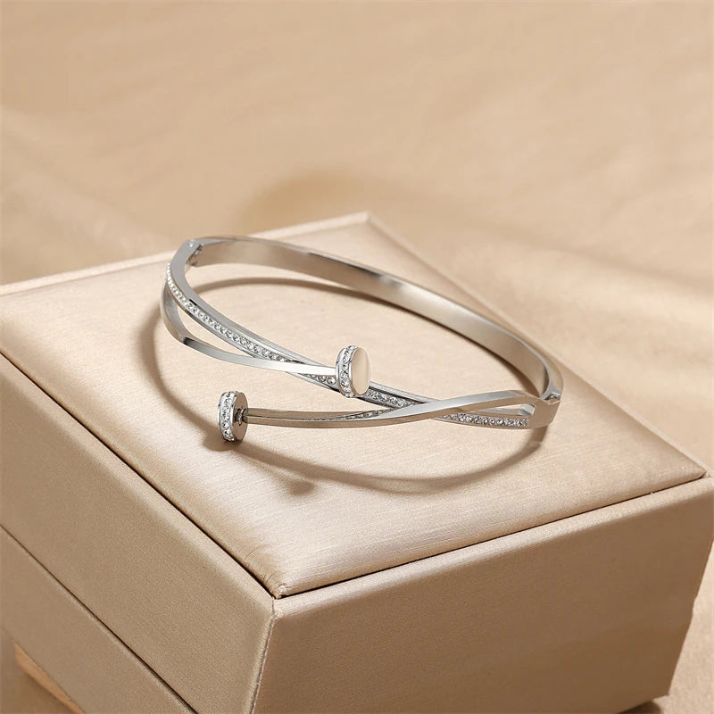 Zircon Bracelet 18K Gold Plated