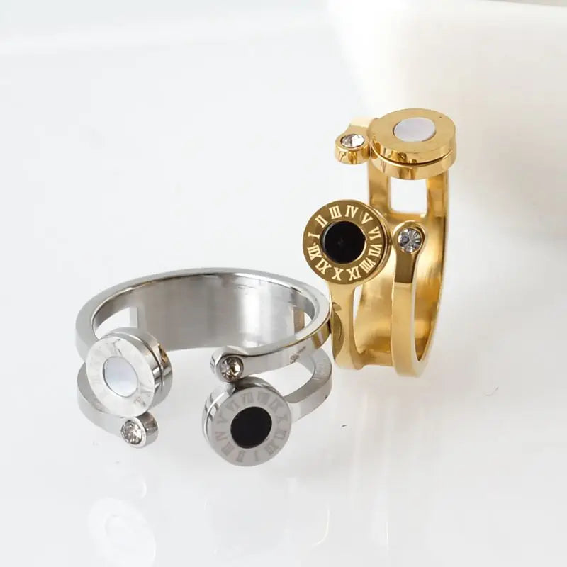 Numeral Ring, 18K Gold-Plated Adjustable