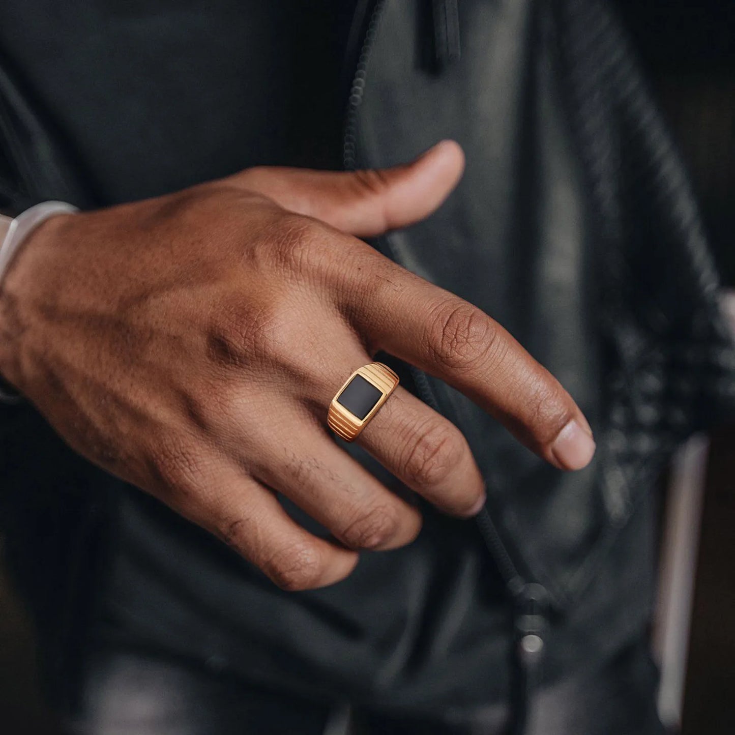 Noir Ring, Gold-Plated