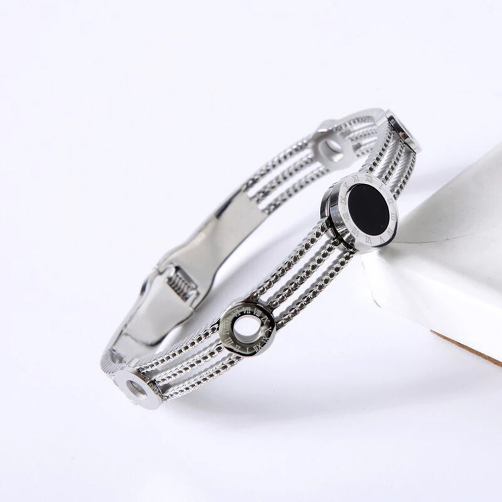 Noir Luxe Bracelet, 18K Gold-Plated