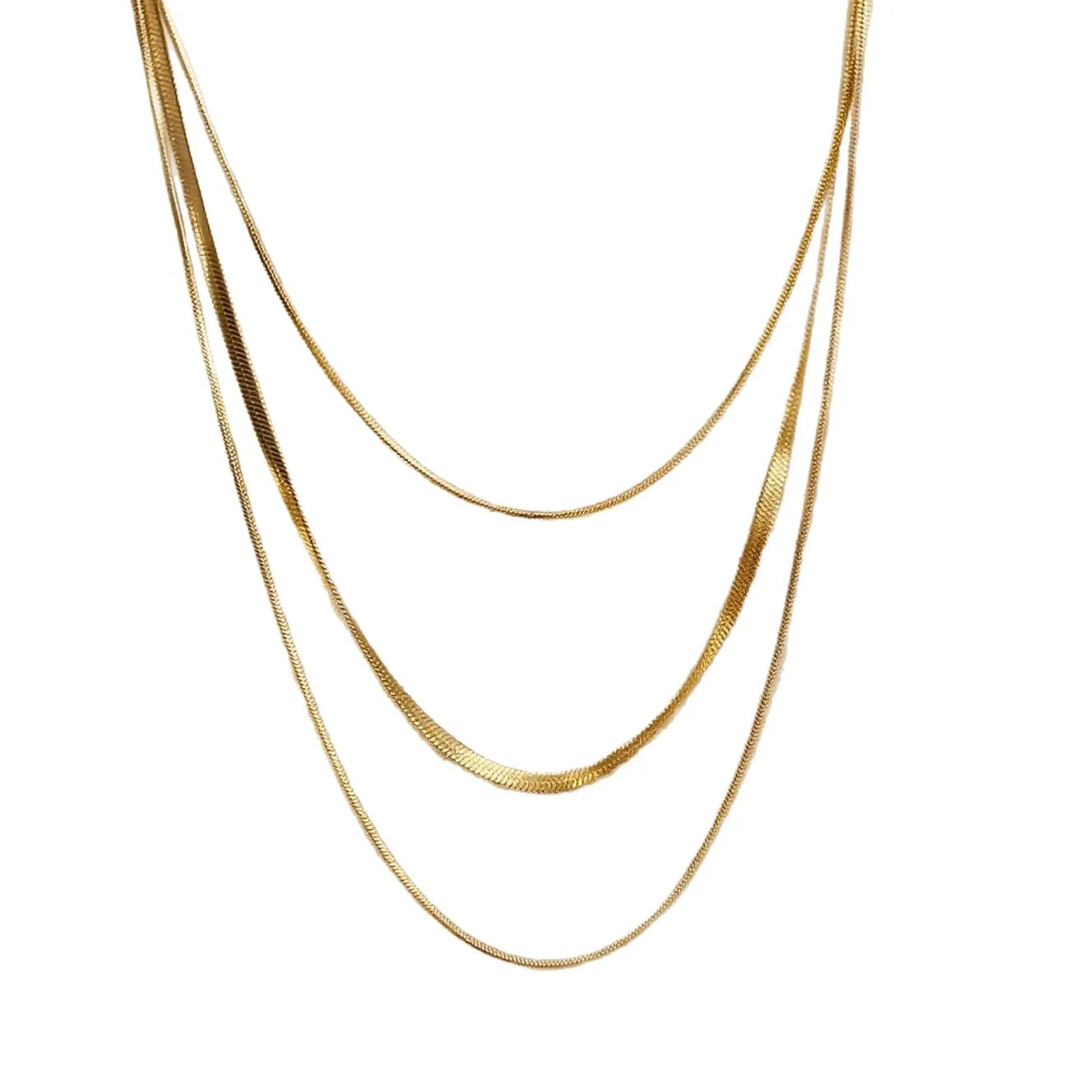 Tri Necklace, 18K Gold-Plated