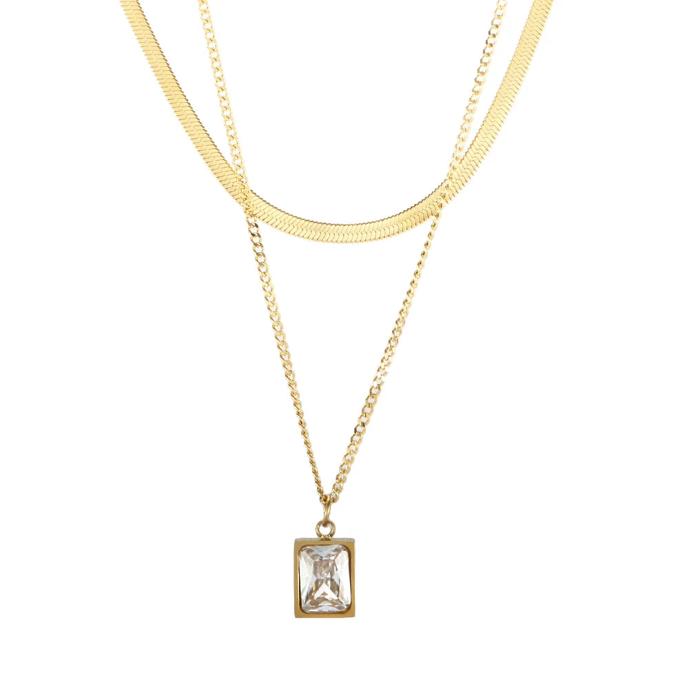 Charm Necklace, 18K Gold-Plated