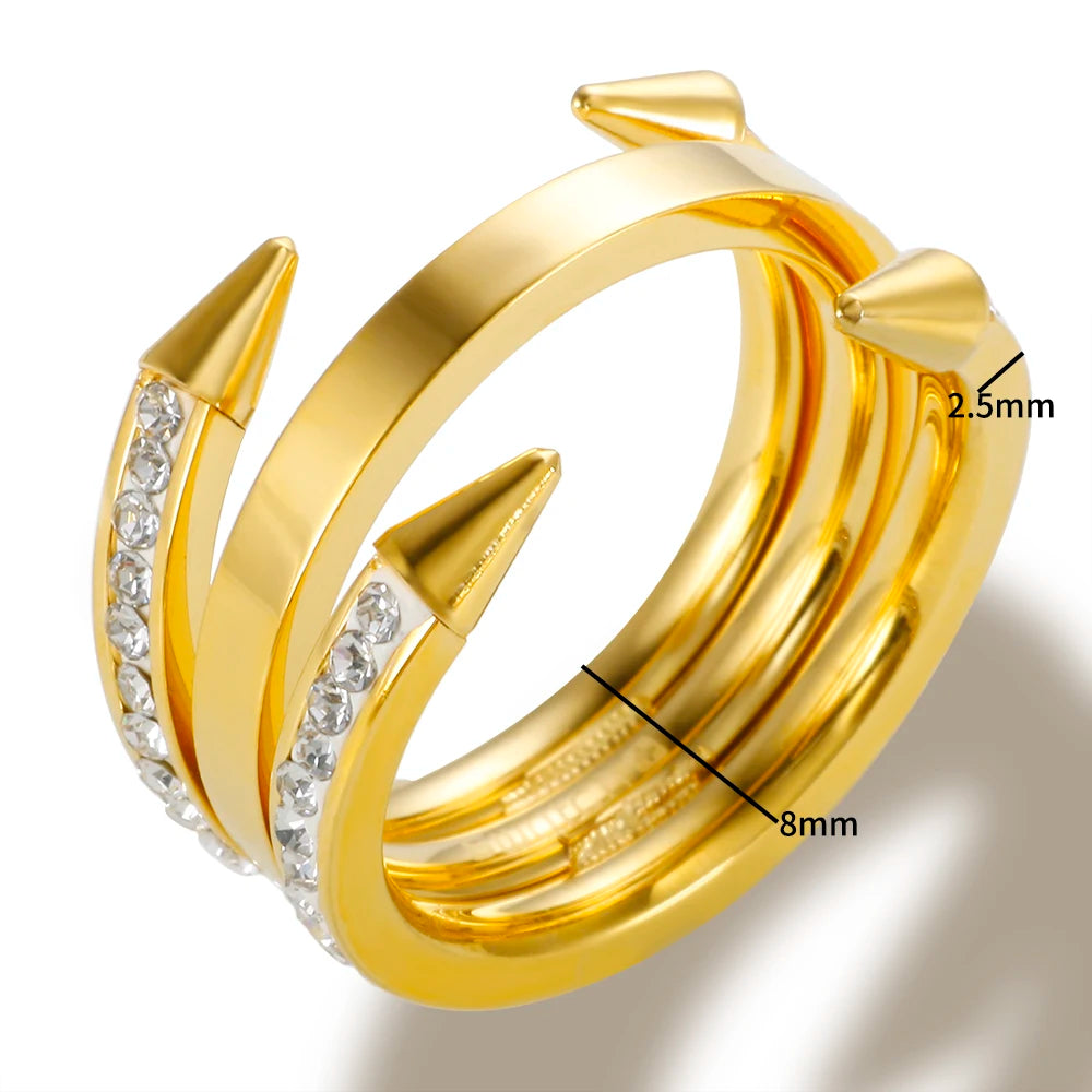 Pointed Ring, 18K Gold-Plated