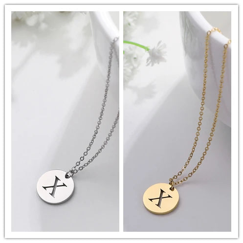 Letter Necklace, 18K Gold-Plated