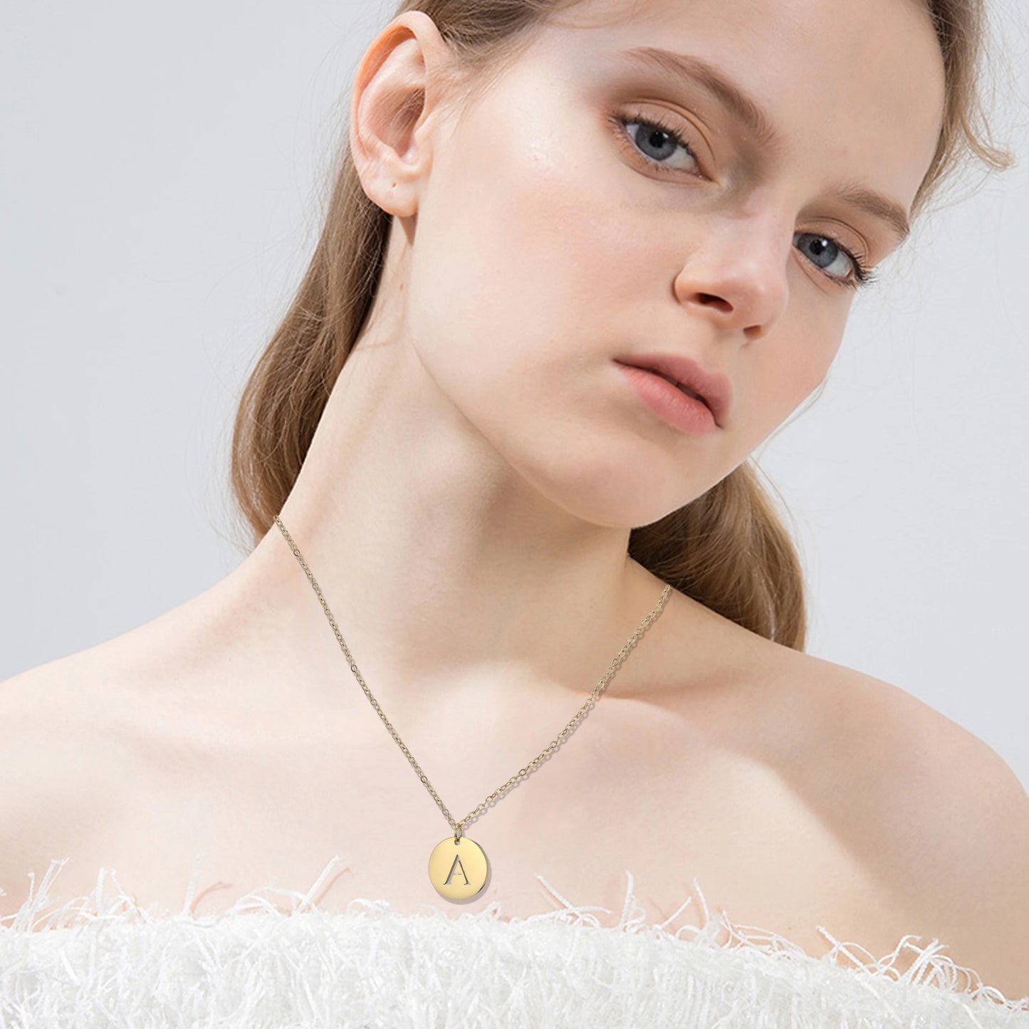 Letter Necklace, 18K Gold-Plated