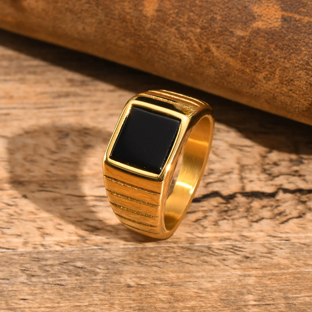 Black Stone Ring