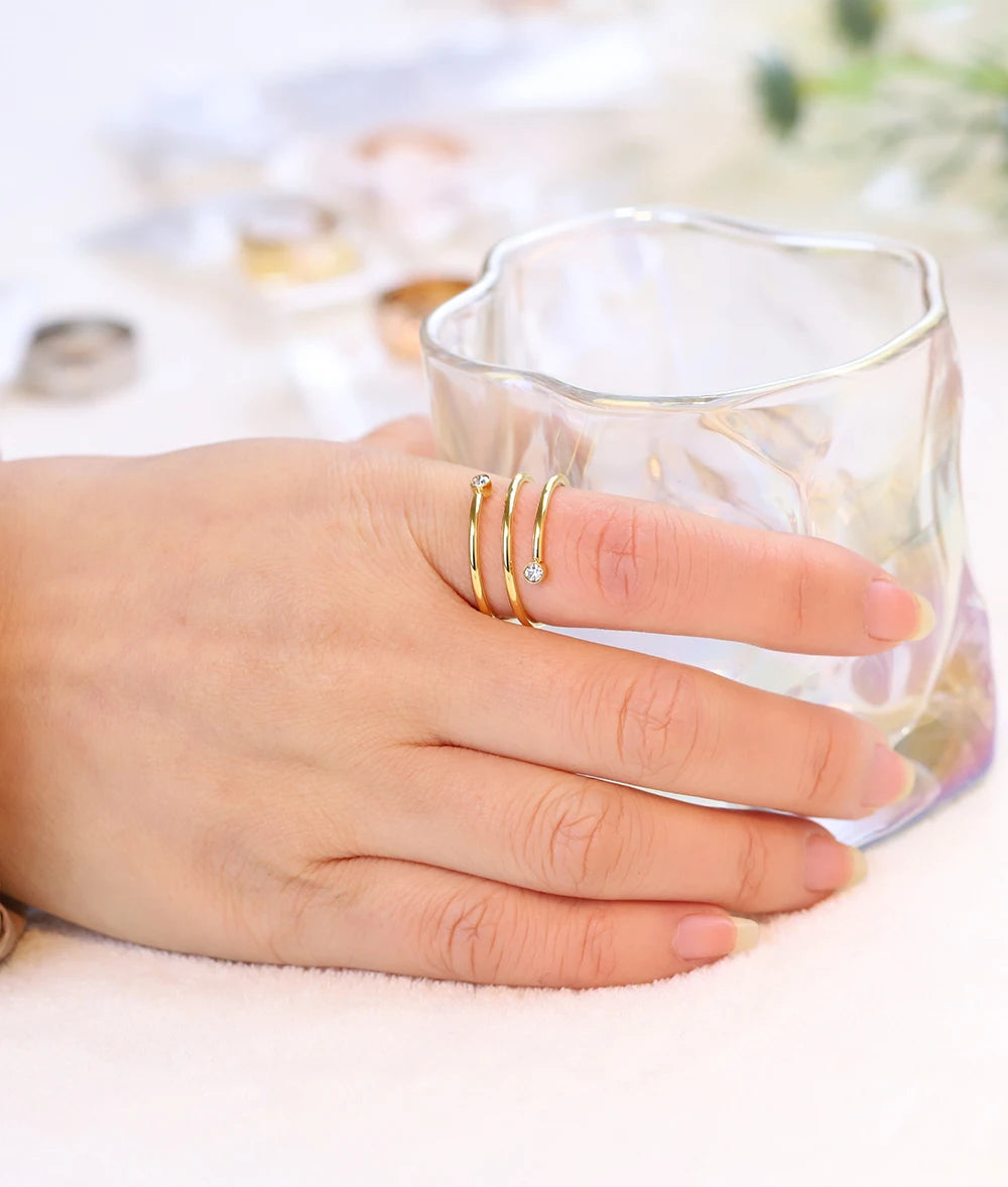 Spiral Ring, 18K Gold-Plated