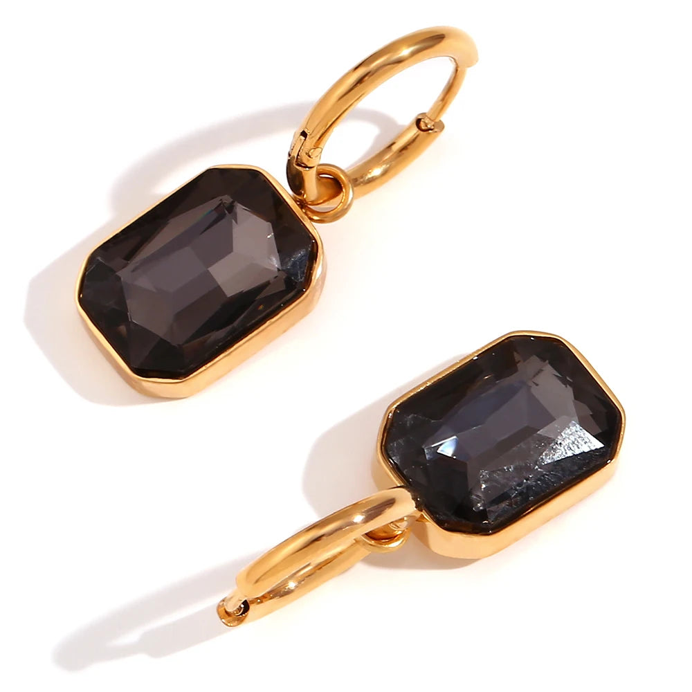 Zircon Black Earring