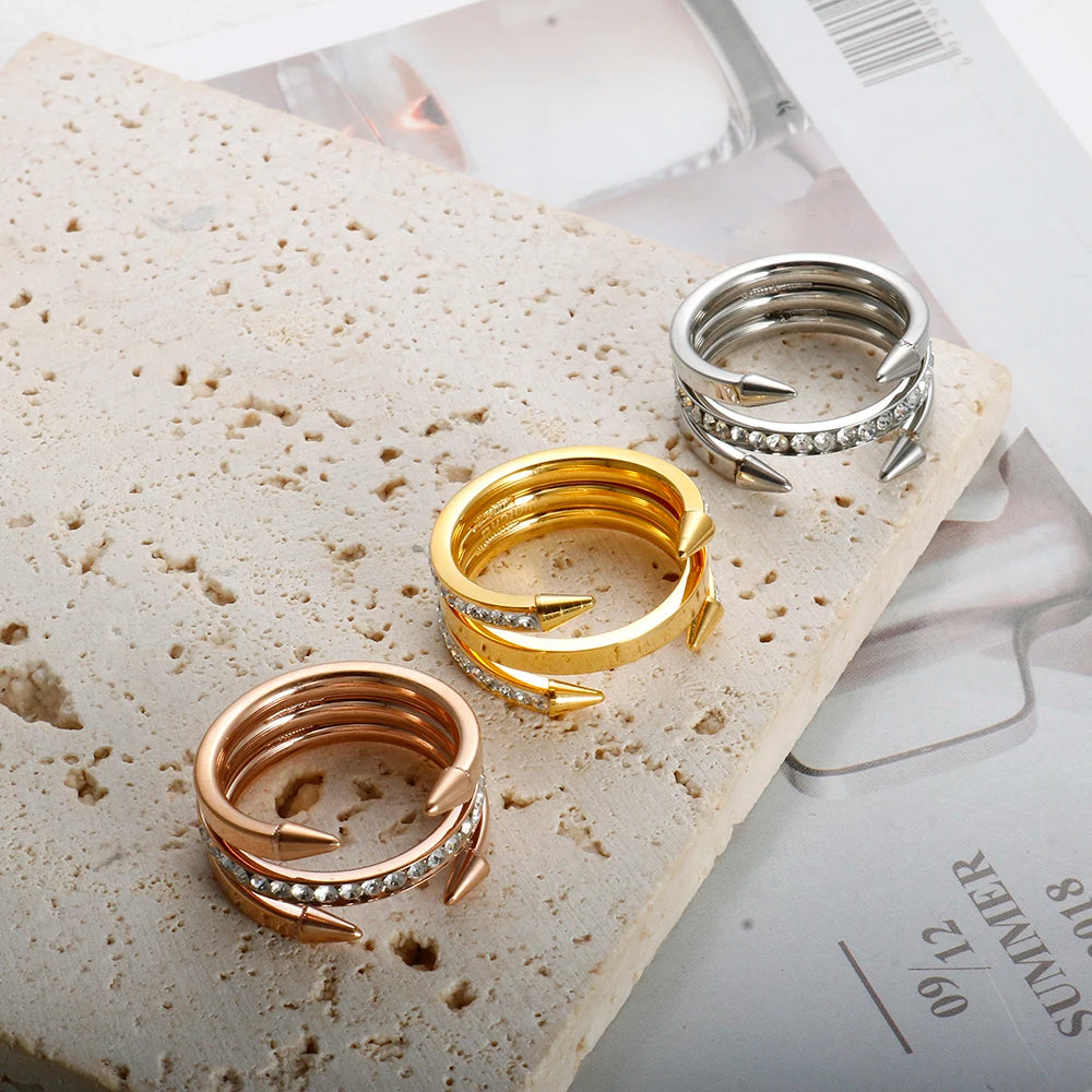 Pointed Ring, 18K Gold-Plated