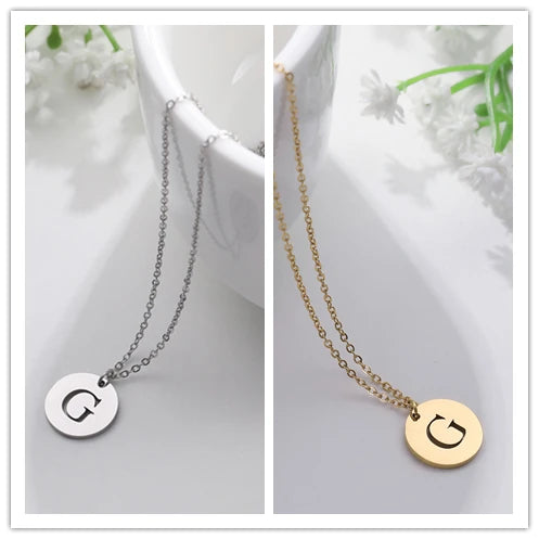 Letter Necklace, 18K Gold-Plated