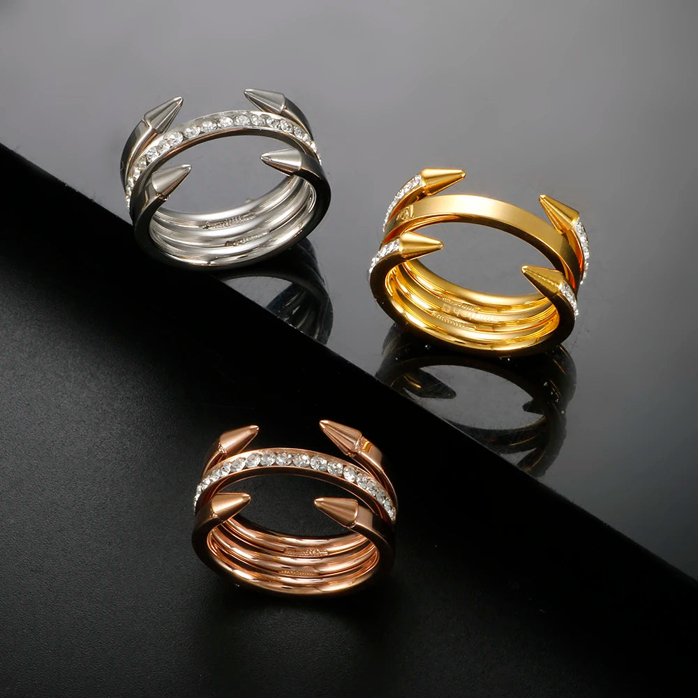 Pointed Ring, 18K Gold-Plated