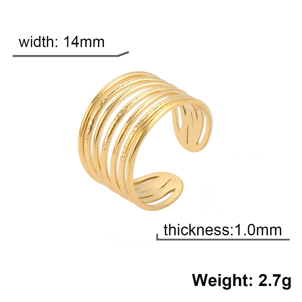 Adjustable Adele Ring, 18K Gold-Plated
