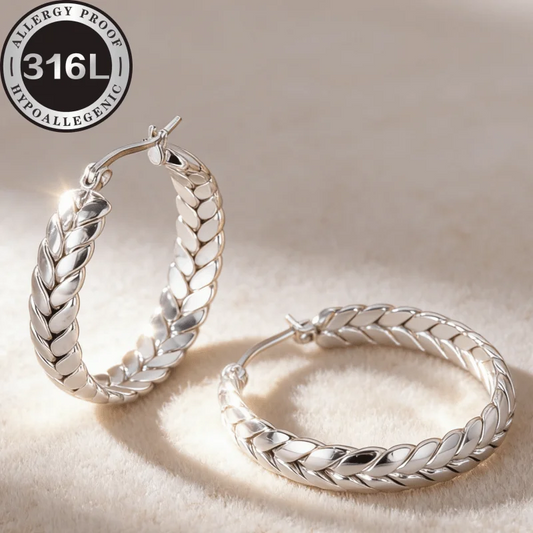 Braided hoop earring