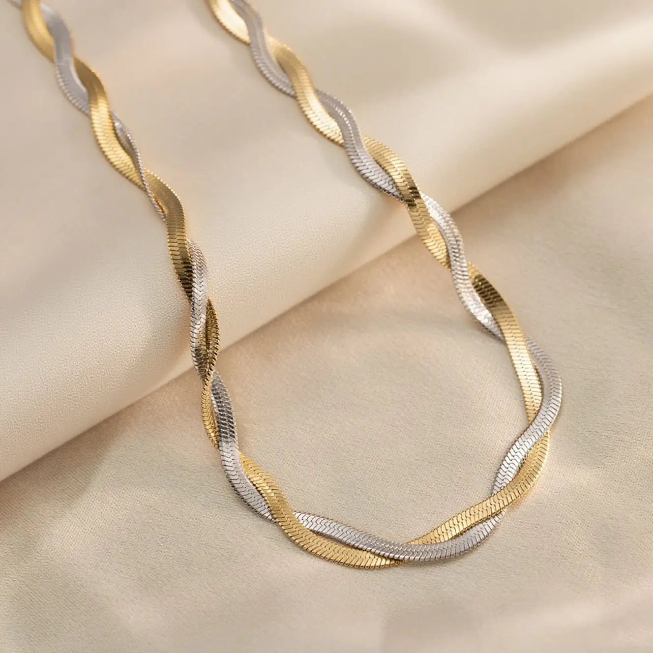 Duo Necklace, 18K Gold-Plated