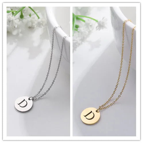 Letter Necklace, 18K Gold-Plated