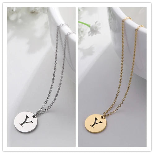 Letter Necklace, 18K Gold-Plated