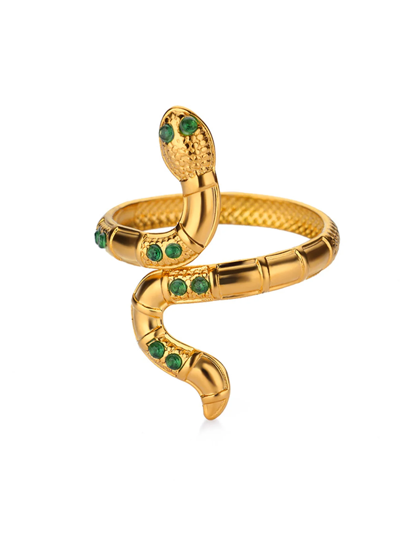 Snake Ring, 18K Gold-Plated Adjustable