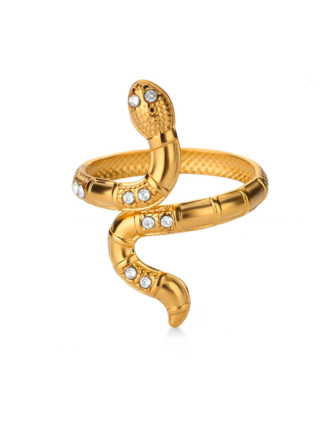 Snake Ring, 18K Gold-Plated Adjustable