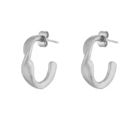 twist ring Earrings Silver