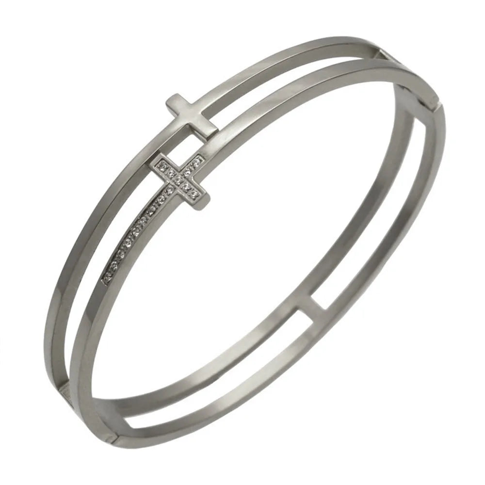 Cross Bracelet Silver
