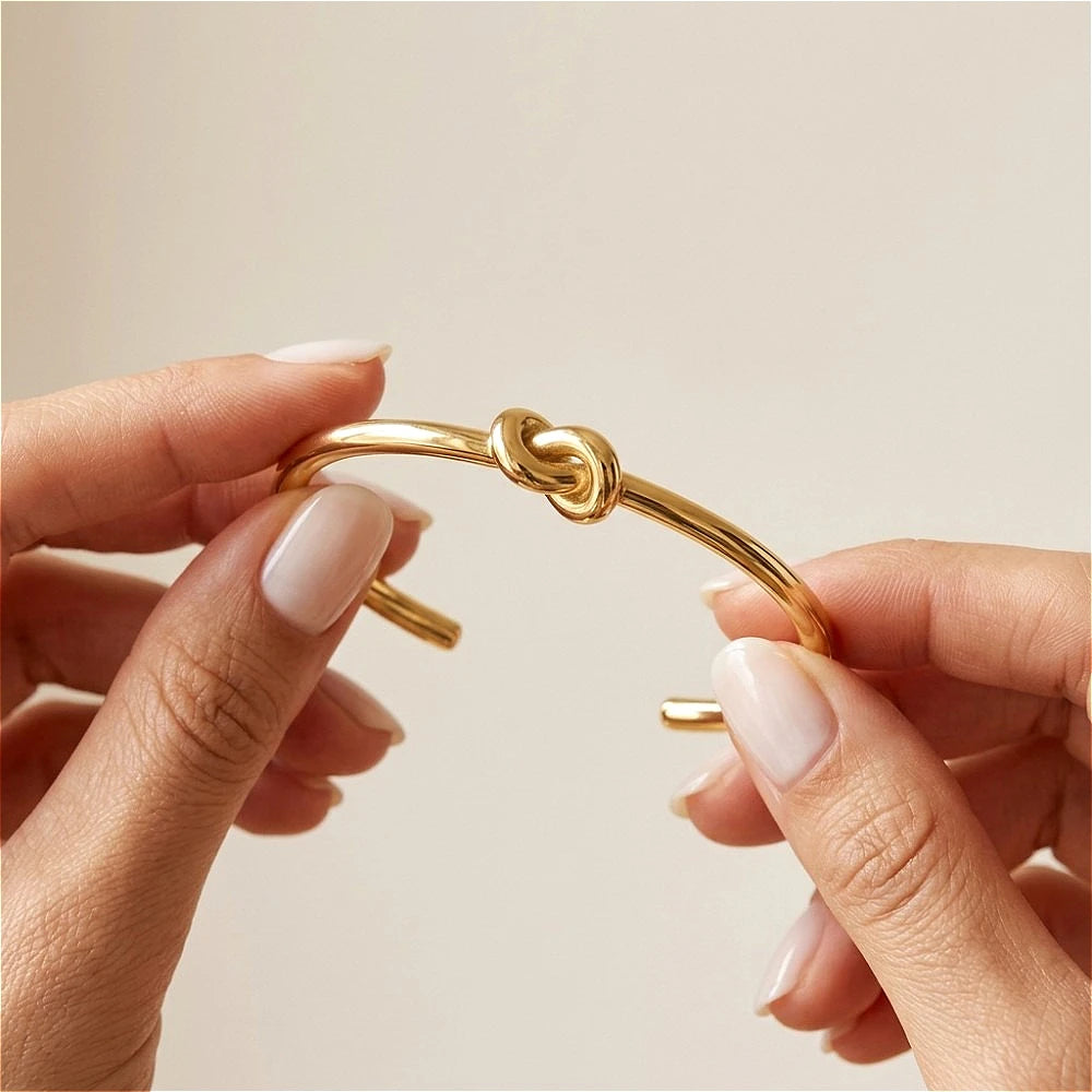 Knot Bracelet, 18K Gold-Plated