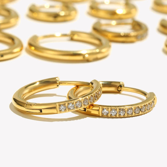 Gold-Plated Hoop Earrings