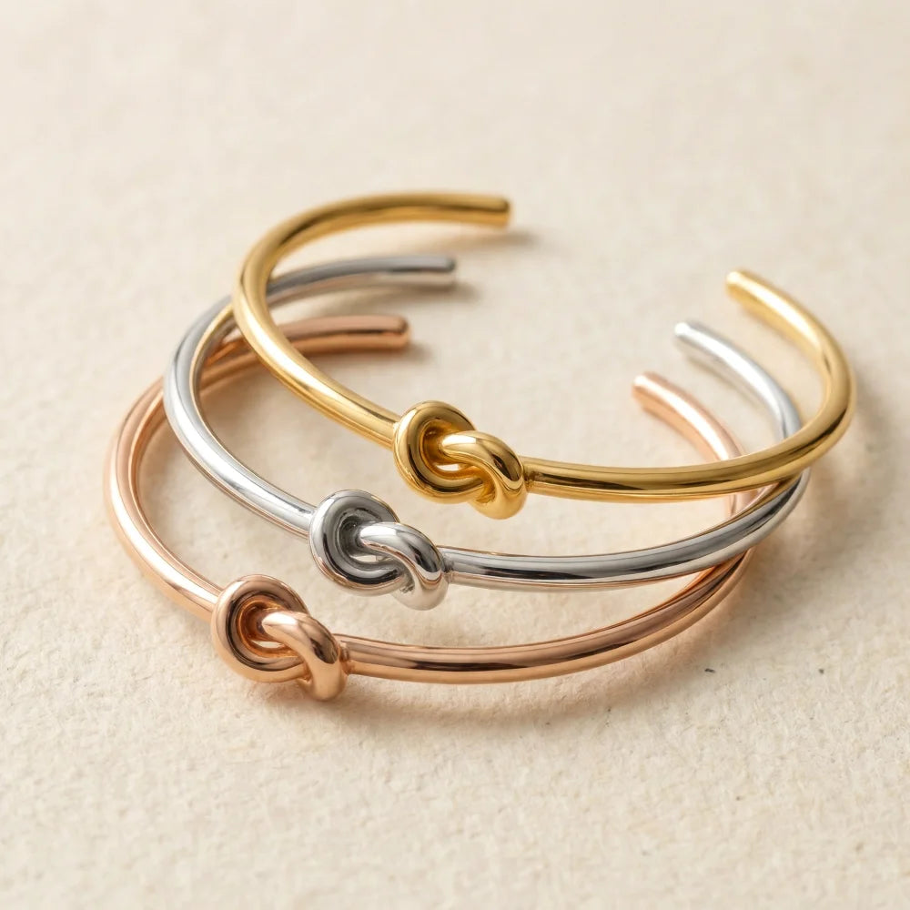 Knot Bracelet, 18K Gold-Plated
