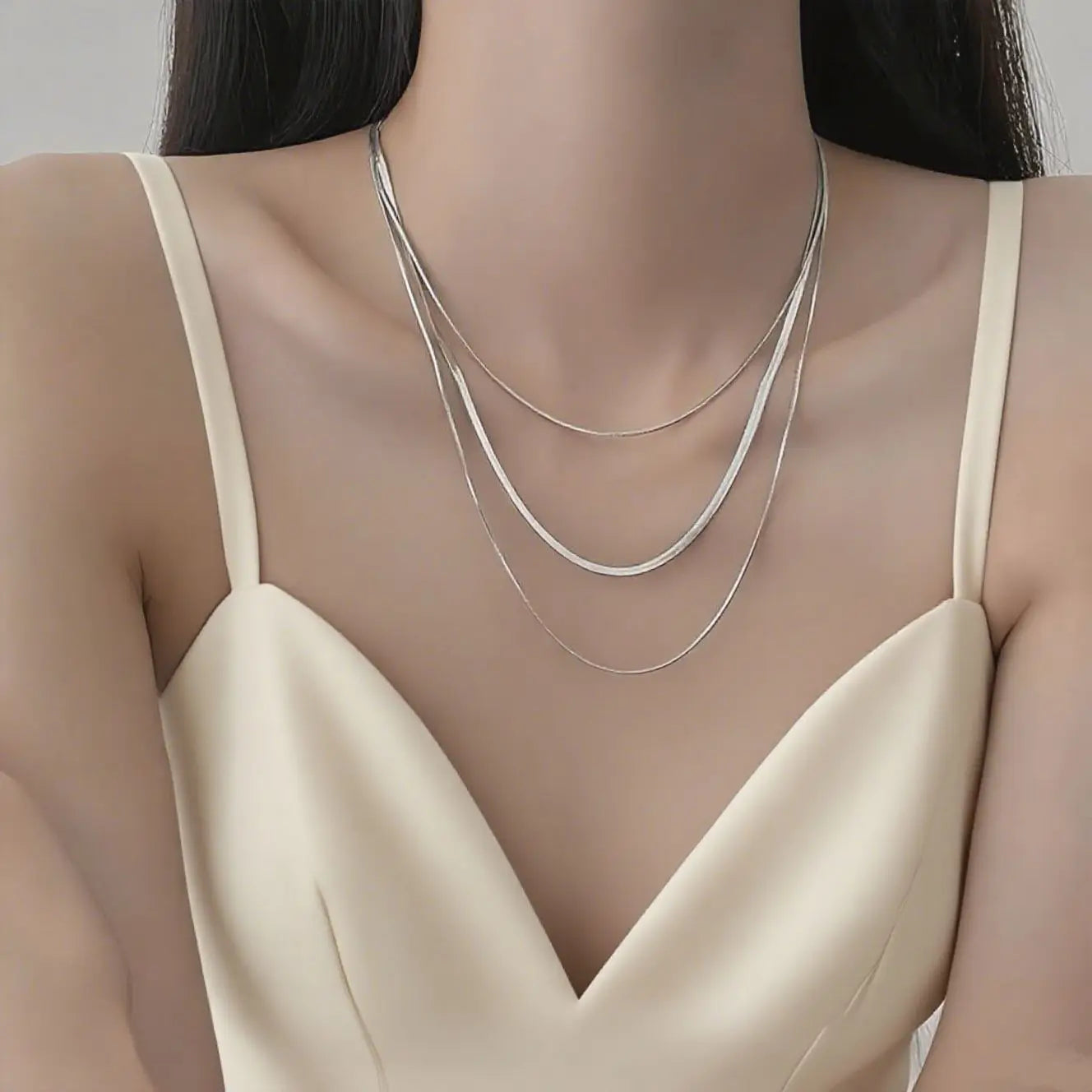 Tri Necklace, 18K Gold-Plated
