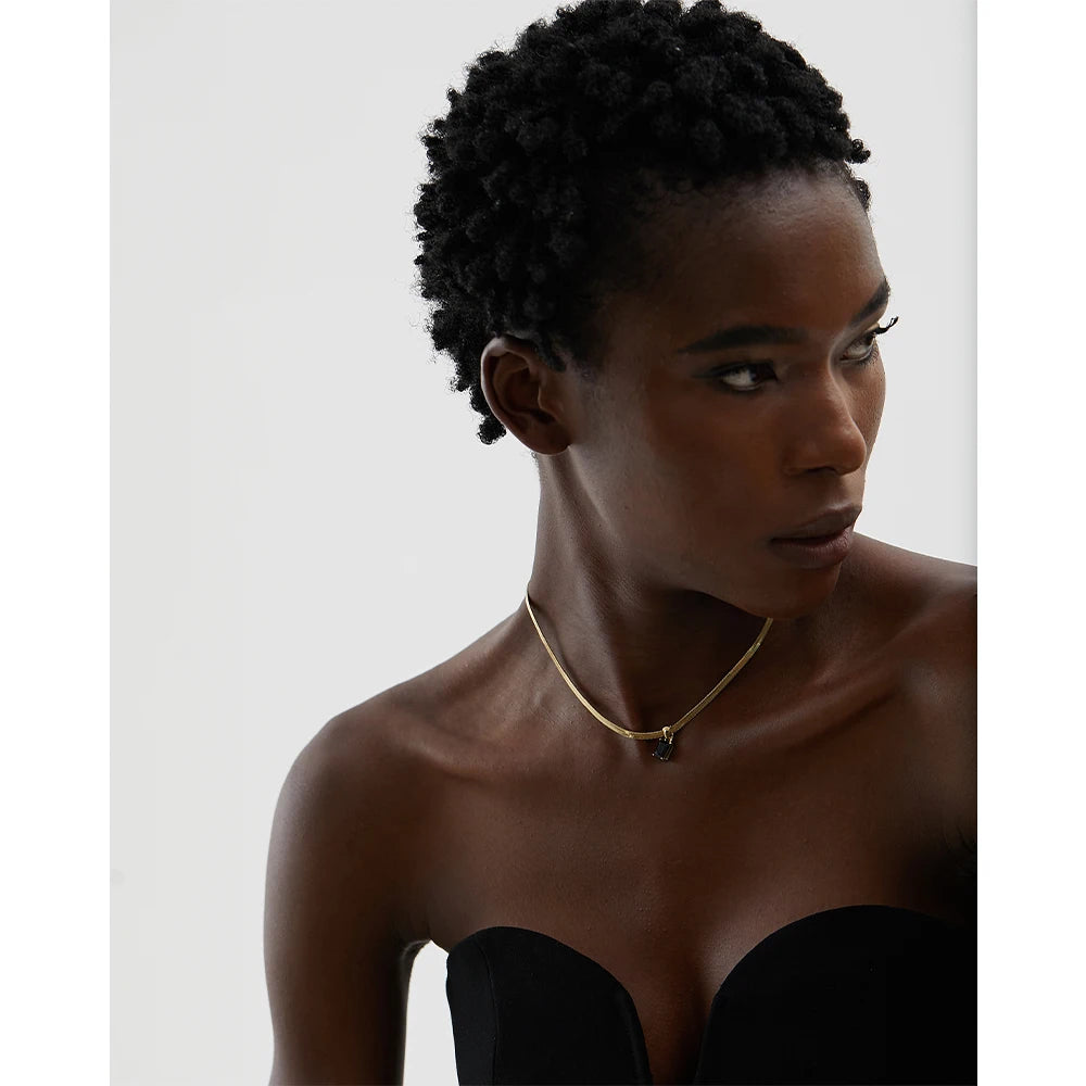 Cubic Zirconia Black Necklace